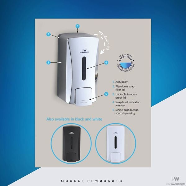 ProWashroom 1000ml Soap Dispenser in Black