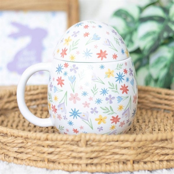 Serano Spring Floral Print Egg Shaped Mug