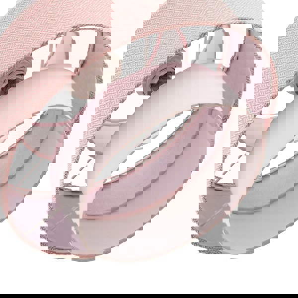 Modern Soft Pink Herringbone Linen Triple Tier Design Pendant Shade Image 8