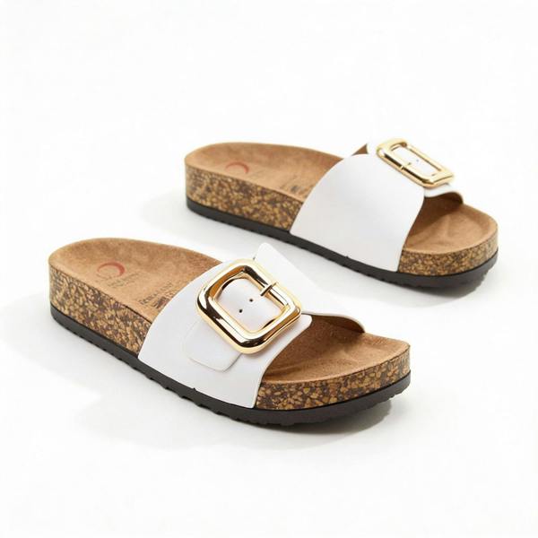 Heavenly Feet IGGY Mules Sandals   in  White