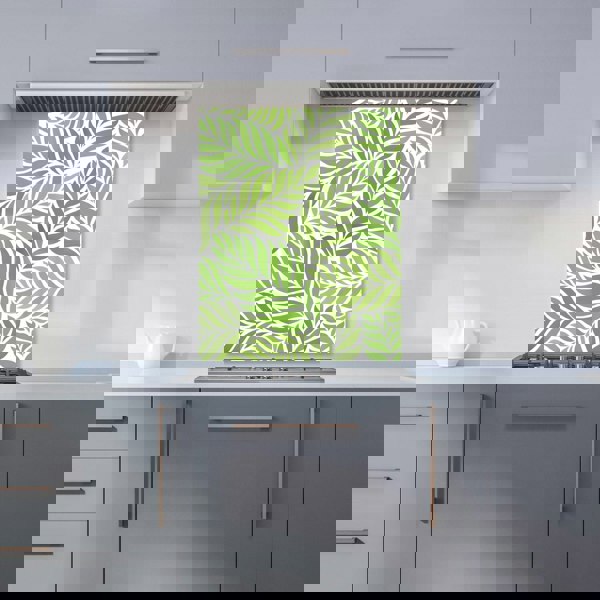 Warren Reed - Designer Green Leaf Pattern Kitchen Splashback