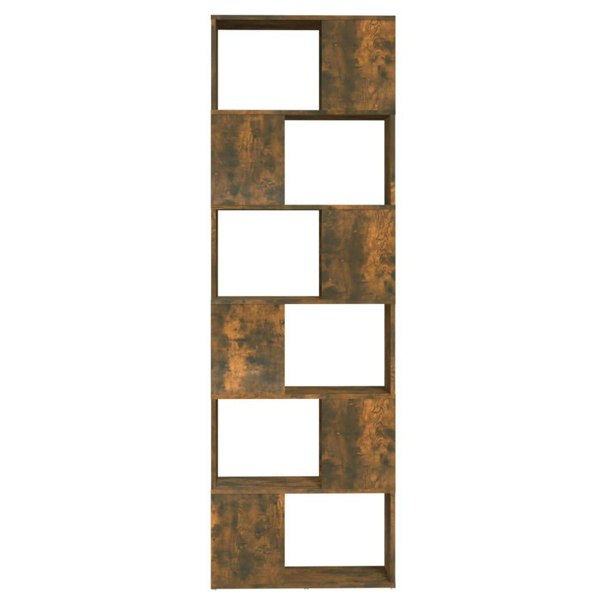 Berkfield Book Cabinet/Room Divider Smoked Oak 60x24x186 cm