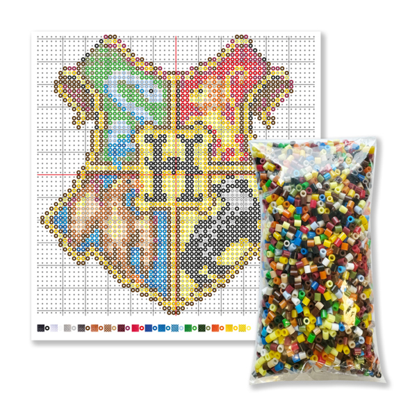 SES Creative Harry Potter Iron on Beads Hogwarts Crest Colour Mix