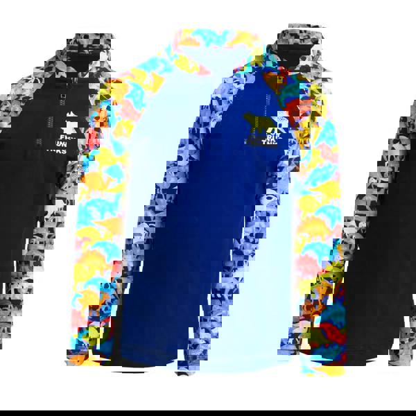 Funky Trunks toddler boys swimmasaurus zippy rash vest in royal blue dinosaur print