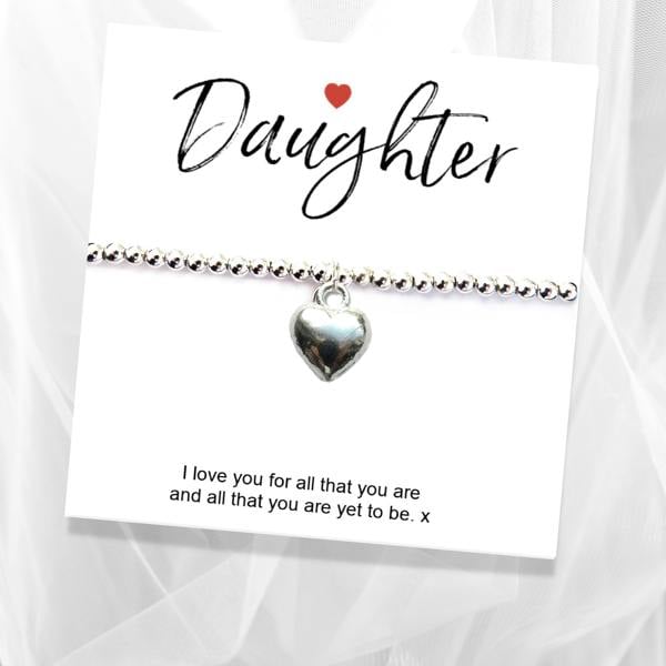 Aye Do Gifts Daughter Gift Card with Heart Charm Bracelet