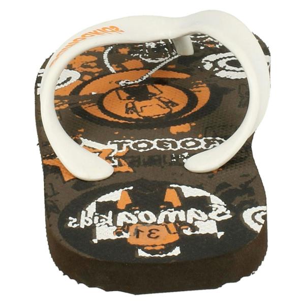 Boys Samoa Flat Plugged Patterned Insole Slip On Sandals - Justin