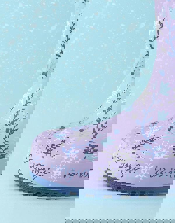 Disney Frozen Girls Purple Elsa & Anna Wellington Boots without Handles