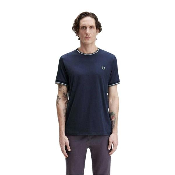 Fred Perry Mens Tipped T-Shirt - Airforce Blue - 