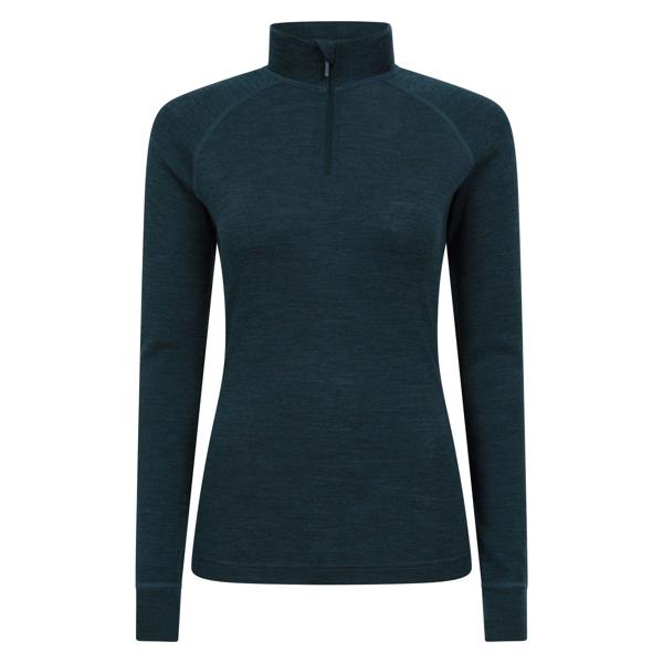 Mountain Warehouse Womens/Ladies Merino Wool Zip Neck Thermal Top - Teal - 