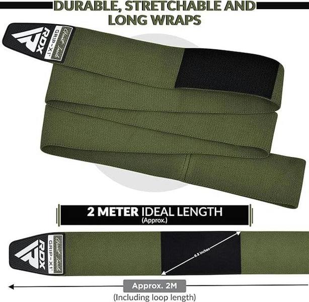 RDX Sports GYM KNEE WRAPS K1 ARMY GREEN
