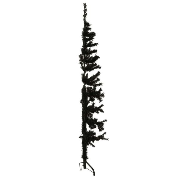 Berkfield Slim Artificial Half Christmas Tree with Stand Black 150 cm