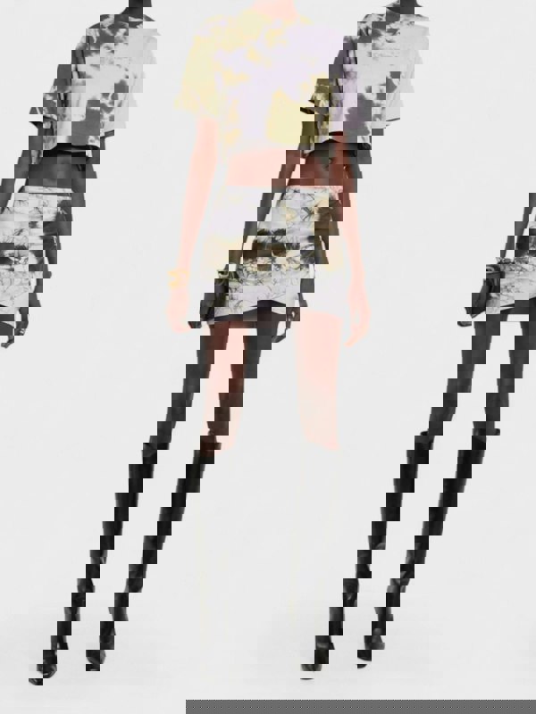 Off - White Bling Tie Dye Crop T-Shirt Lilac - Supplied FashionOff - White