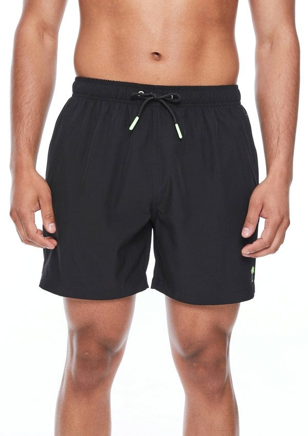 BOARDIES Black / Neon Green Stretch