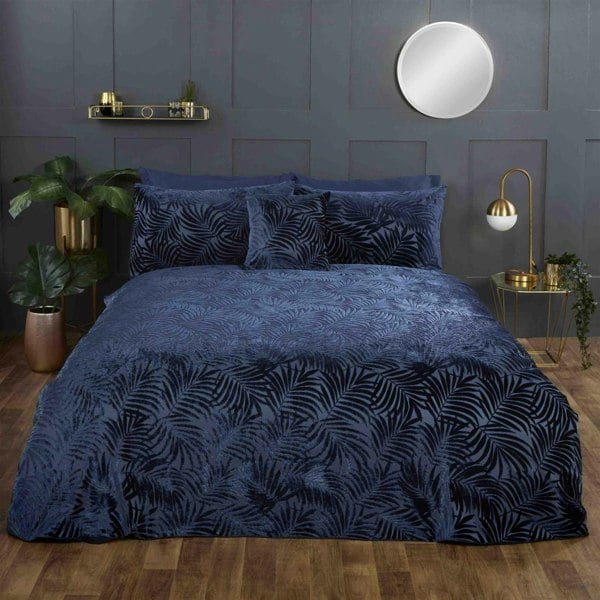 HomeSpace Direct Velvet Leaves Duvet Cover Set