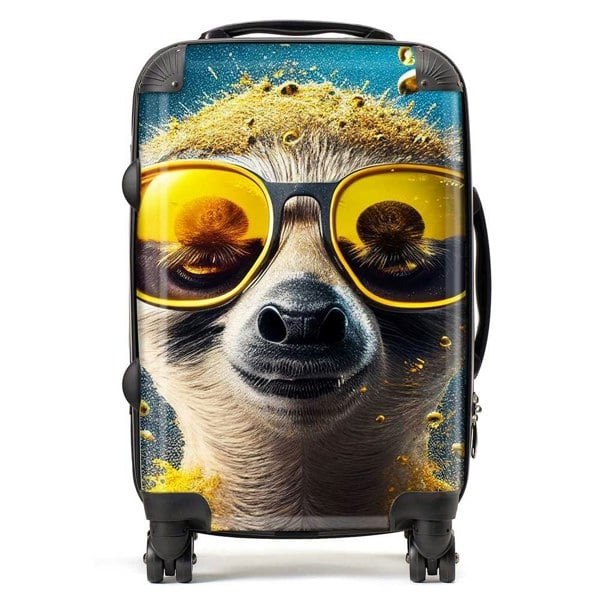 Warren Reed Meerkat With Golden Glasses Splashart Suitcase