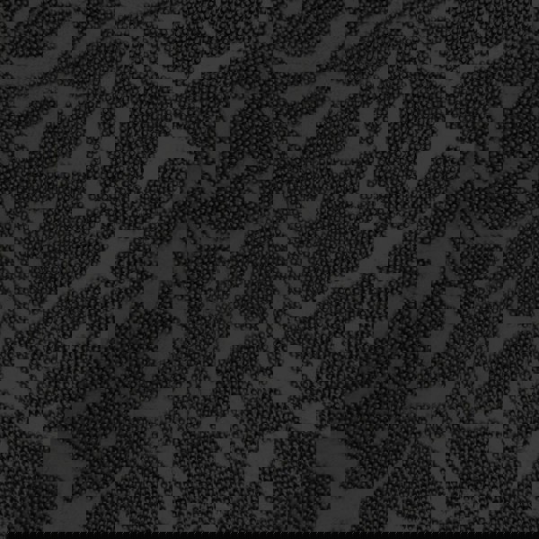 JVL Botany Scraper Rubber Pin Doormat, 40x60cm, Black