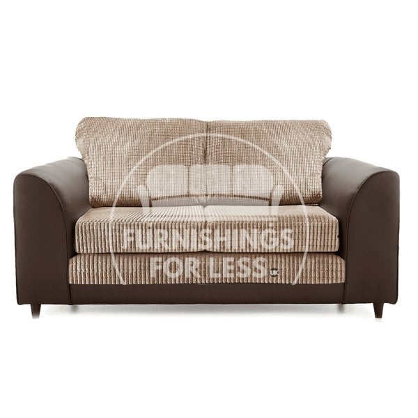 Luca Mixed Fabric 2 Seater - Full Back - 2