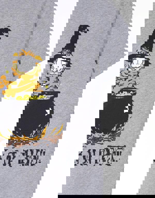 Garfield Unisex Kids Grey Trick Or Treat Short Sleeved T-Shirt