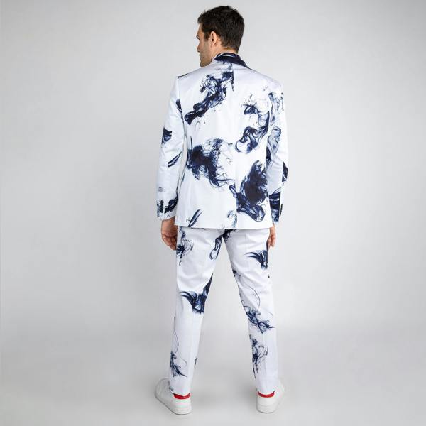 SMOKE PRINTED 2 PIECE SUIT – Premium Men's Patterned Shirt by Claudio Lugli | Bold Design, Tailored Fit, Best Printed Shirts