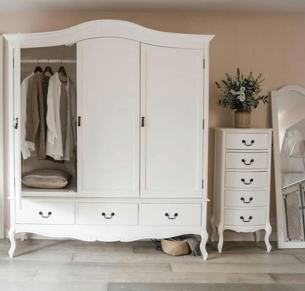 Statement Furniture Juliette Triple Wardrobe. French Style 3 Door Bedroom Storage