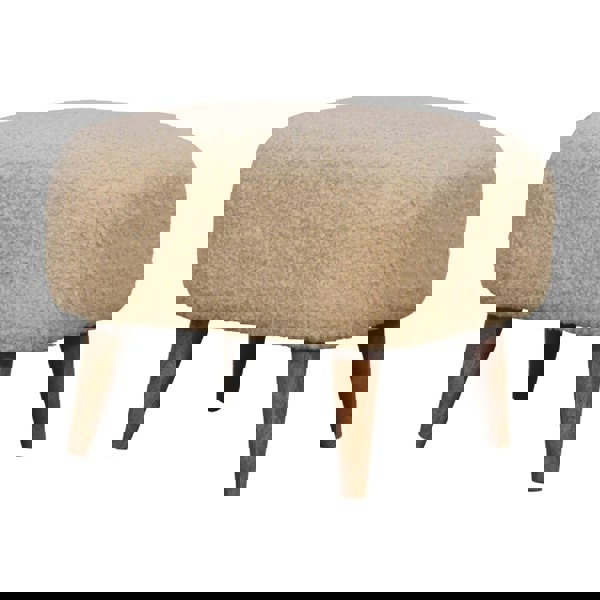 Artisan Furniture Boucle Cream Square Footstool