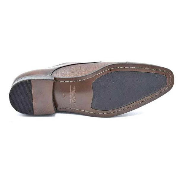 Paolo Vandini Longley Monk Leather Shoe - Dk Tan/Burgundy
