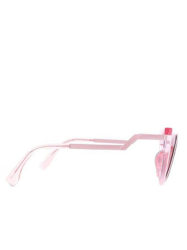 SVNX Transparent Pink Sunglasses with Round Lenses and Cat Eye Frame