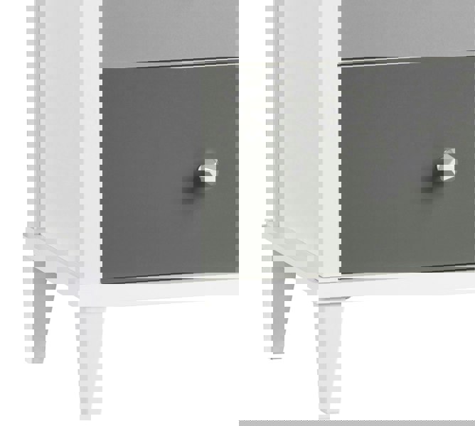 Dorel Home Poppy Wardrobe with 2 Drawers 2 Doors White/Grey