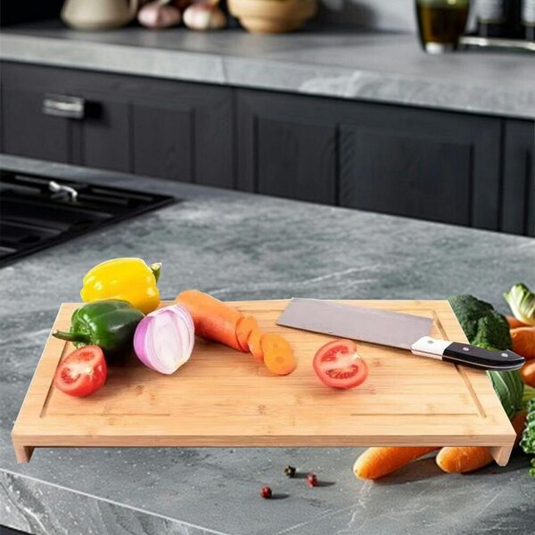 Havendro Set of 2 Bamboo Chopping Board Induction Ceramic Hob Cover Worktop Saver