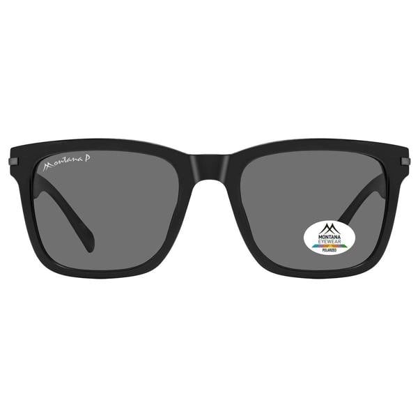 Montana Sunglasses MP183 Shiny Black Grey Polarized
