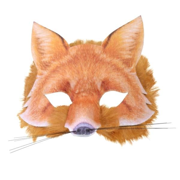 Bristol Novelty Childrens/Kids Realistic Fur Fox Face Mask - Orange - 