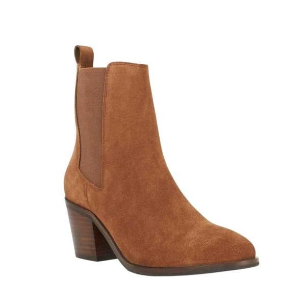 Dune London Womens/Ladies Pasil Leather Block Heel Boots - Tan - 