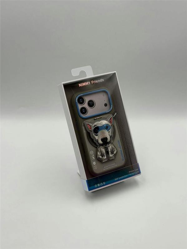 Nimmy Friends Nimmy Cool & Cute 2.0 Terrier Dog Case with MagSafe Stand for iPhone 17 Pro 6.3" Grey Blue - N-YJKM-CXZJZH-IP17-PRO-019