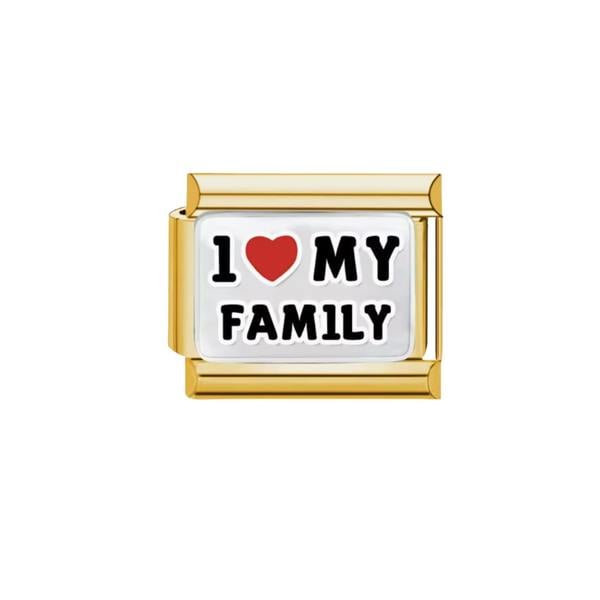 Serafina I Love My Family | Italian Style Bracelet Charm