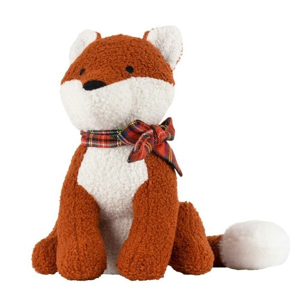 Paoletti Bouclé Fox Doorstop - Rusty Orange