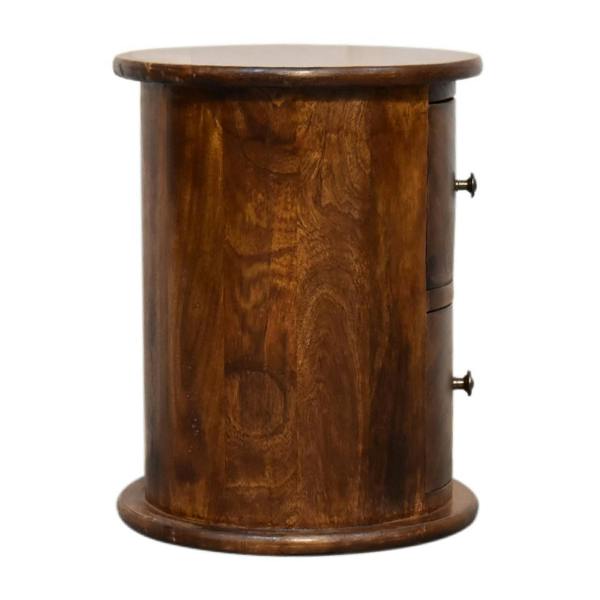 Artisan Furniture Solid Wood Mini Chestnut 2 Drawer Drum Chest