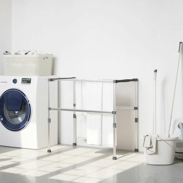 Berkfield Laundry Dryer 83x(50-55)x(40-85) cm Aluminium