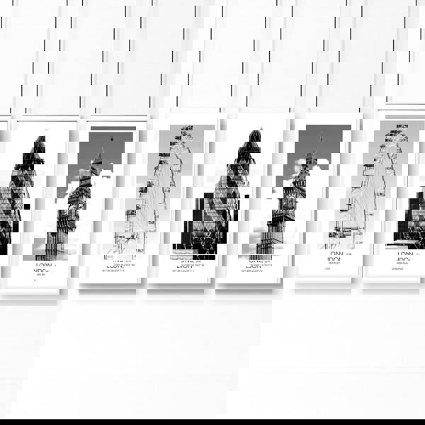 Wall pictures for living room ideas | set of 3 London wall art prints