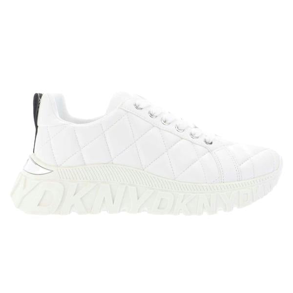 DKNY Womens/Ladies Lathen Lace Up Trainers - White - 