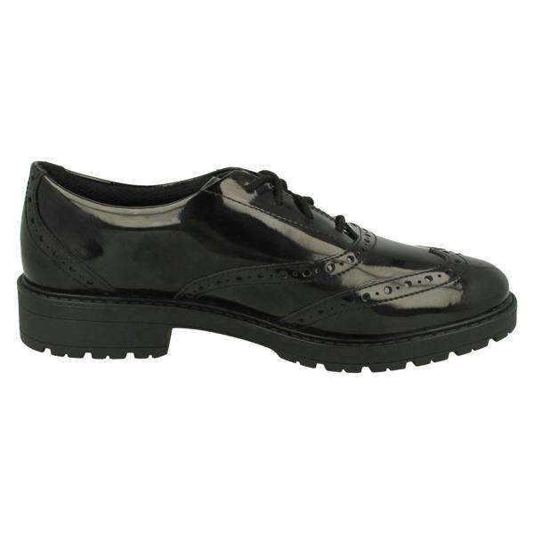 Clarks Girls Clarks Lace Up Brogue Detailed School Shoes Loxham Brogue Y