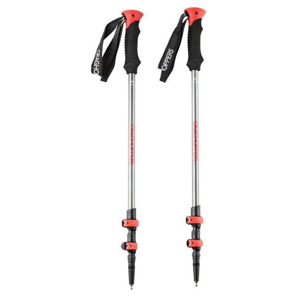 Craghoppers Venture Trekking Poles (Pack Of 2) - Silver Grey/Black/Red - 