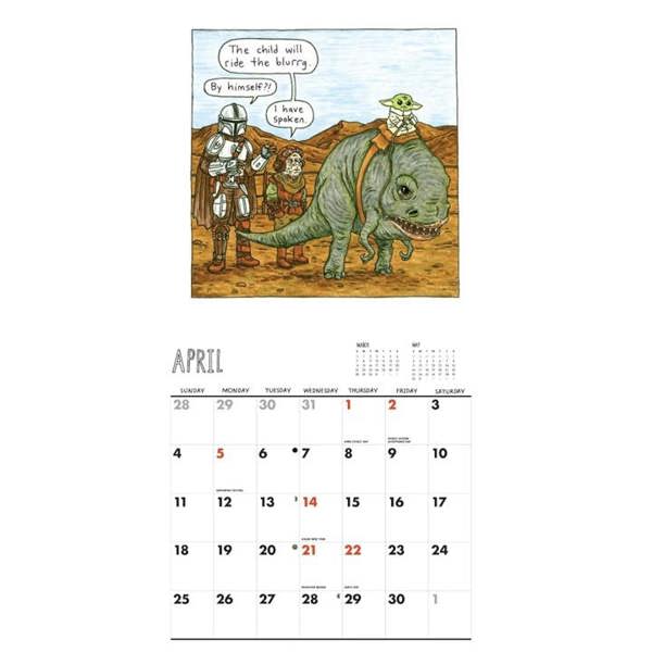 Chronicle Books Disney Star Wars, The Mandalorian and Child Calendar 2027, Wall Calendars, Month To View, Entertainment, Gift