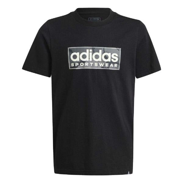 Adidas Childrens/Kids Linear Graphic T-Shirt - Black - 