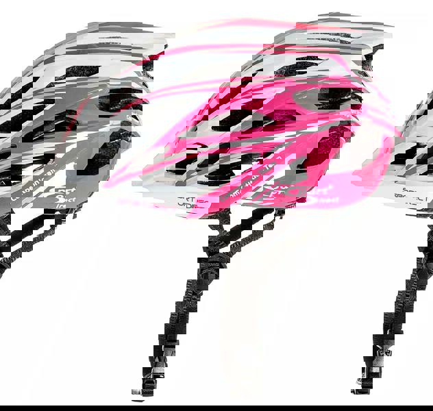 Sport Direct "Team Comp" 24 Vent Adult Bike Helmet Medium 55-58cm White/Pink