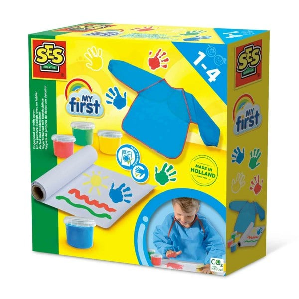 SES Creative My first - Fingerpaint set with apron