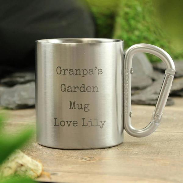 Personalised Metal Camping Mug - product in use