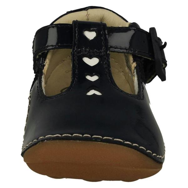 Clarks Girls Clarks Casual Pre Walker Shoes with Heart Detail Tiny Beat T
