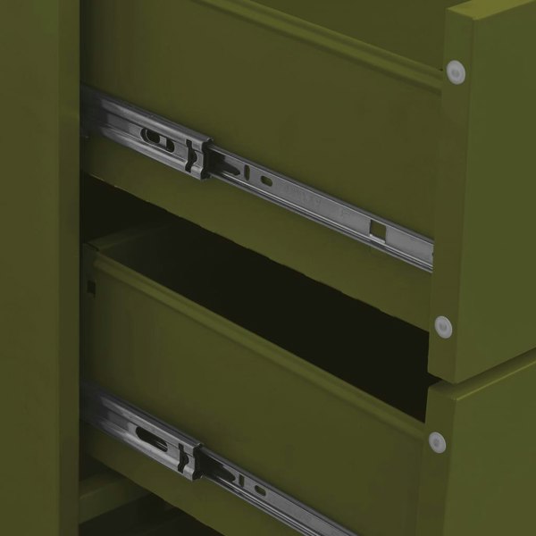 Berkfield Chest of Drawers Olive Green 80x35x101.5 cm Steel