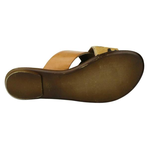Leather Collection Ladies Leather Collection X Strap Vamp Sandals