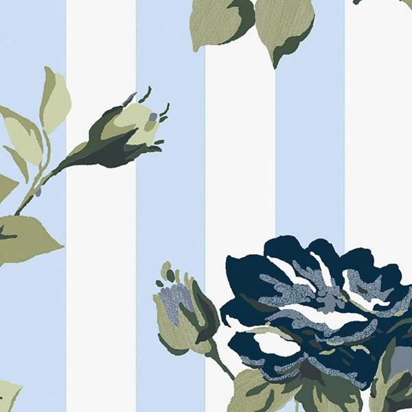 Cath Kidston Climbing Rose Blue Wallpaper